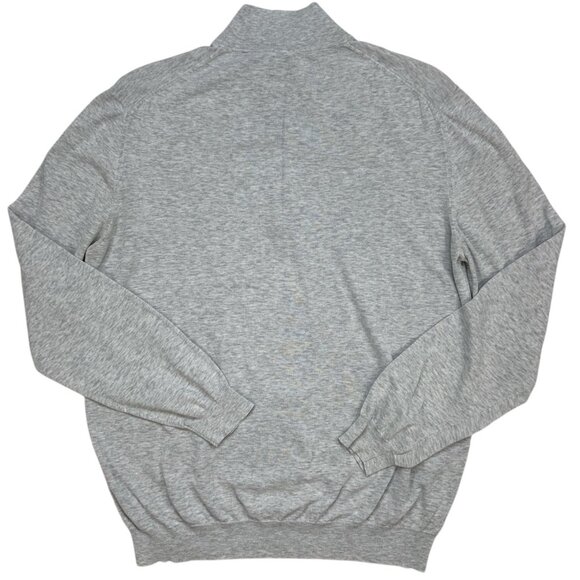 Malo Mens 1/2 Zip Pullover Sweater 56 US/46 XXXL Gray Cotton DEFECT - Picture 12 of 13